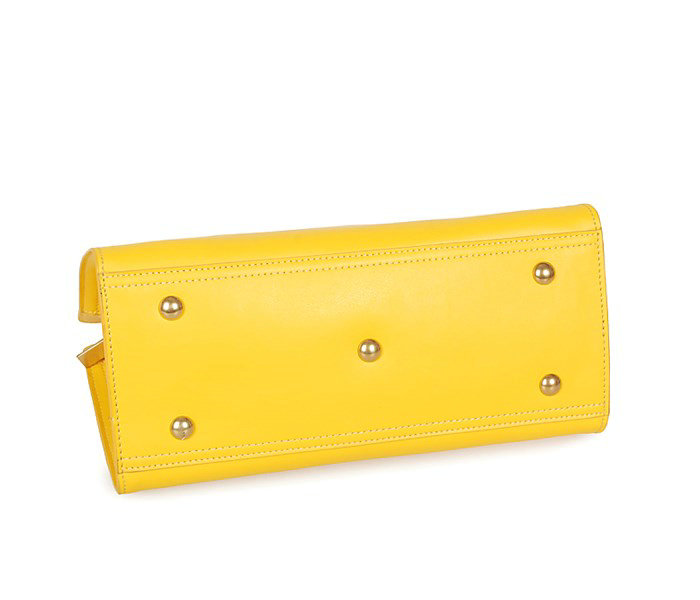 1:1 YSL small cabas chyc calfskin leather bag 8336 yellow - Click Image to Close